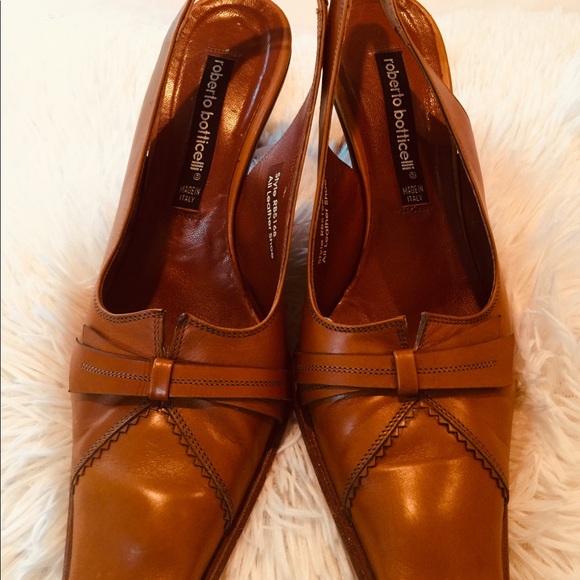 Roberto Botticelli Rust Short Heel Sling Back - Picture 7 of 8